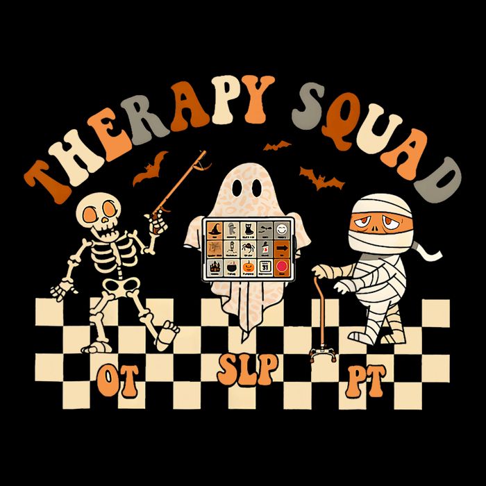 Retro Therapy Squad Slp Ot Pt Team Halloween Speech Physical Mesh Reversible Basketball Jersey Tank