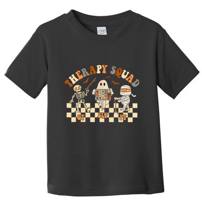 Retro Therapy Squad Slp Ot Pt Team Halloween Speech Physical Toddler T-Shirt