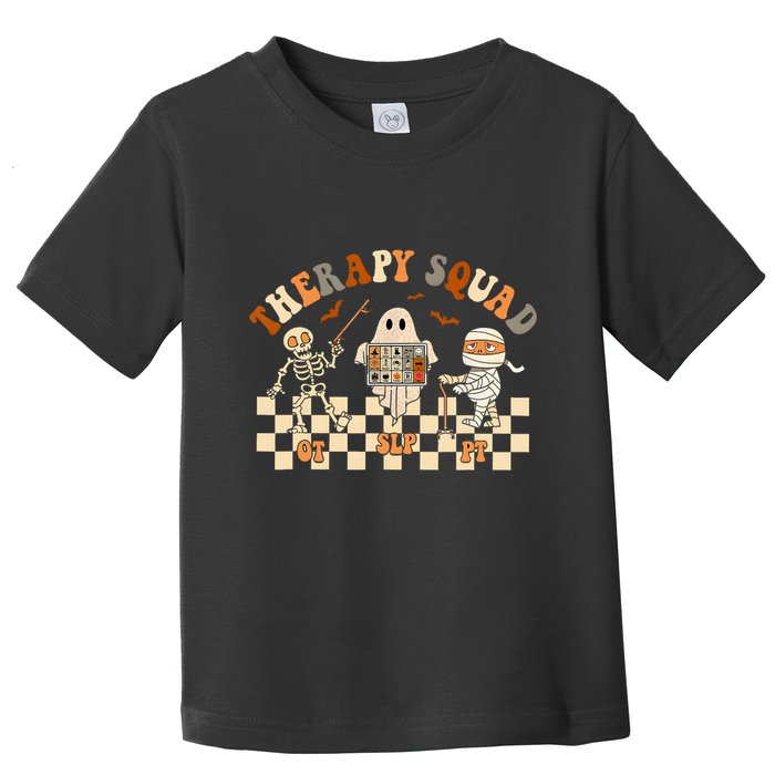 Retro Therapy Squad Slp Ot Pt Team Halloween Speech Physical Toddler T-Shirt