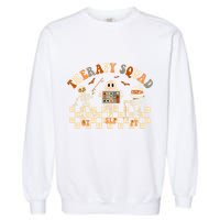 Retro Therapy Squad Slp Ot Pt Team Halloween Speech Physical Garment-Dyed Sweatshirt