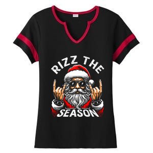 Rizz The Season Funny Christmas Rizzmas Santa Teens Ladies Halftime Notch Neck Tee