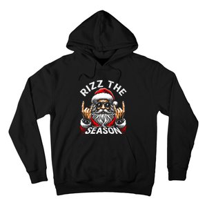 Rizz The Season Funny Christmas Rizzmas Santa Teens Hoodie