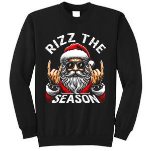 Rizz The Season Funny Christmas Rizzmas Santa Teens Sweatshirt