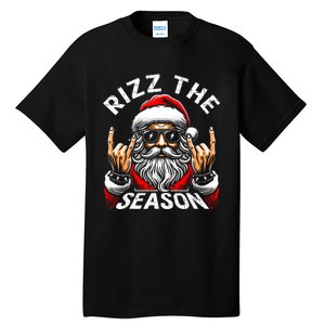 Rizz The Season Funny Christmas Rizzmas Santa Teens Tall T-Shirt