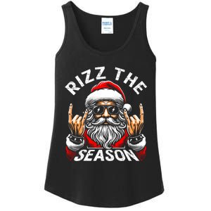 Rizz The Season Funny Christmas Rizzmas Santa Teens Ladies Essential Tank