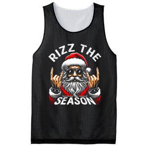 Rizz The Season Funny Christmas Rizzmas Santa Teens Mesh Reversible Basketball Jersey Tank