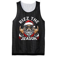 Rizz The Season Funny Christmas Rizzmas Santa Teens Mesh Reversible Basketball Jersey Tank