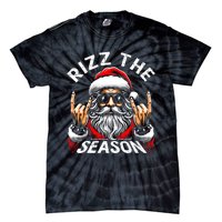 Rizz The Season Funny Christmas Rizzmas Santa Teens Tie-Dye T-Shirt