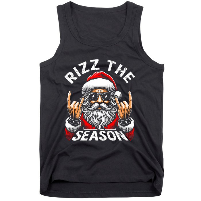 Rizz The Season Funny Christmas Rizzmas Santa Teens Tank Top