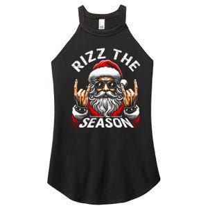 Rizz The Season Funny Christmas Rizzmas Santa Teens Women's Perfect Tri Rocker Tank