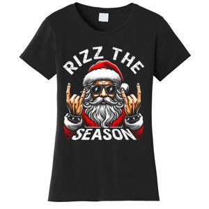 Rizz The Season Funny Christmas Rizzmas Santa Teens Women's T-Shirt