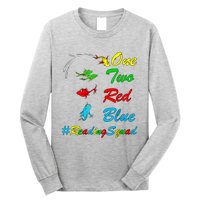 Reading Teacher Squad Oh The Places One Two Red Blue Fish Long Sleeve Shirt