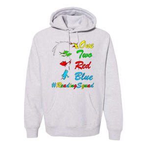 Reading Teacher Squad Oh The Places One Two Red Blue Fish Premium Hoodie