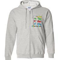 Reading Teacher Squad Oh The Places One Two Red Blue Fish Full Zip Hoodie