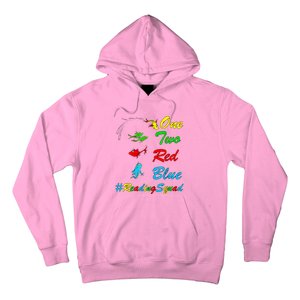 Reading Teacher Squad Oh The Places One Two Red Blue Fish Hoodie