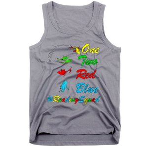 Reading Teacher Squad Oh The Places One Two Red Blue Fish Tank Top