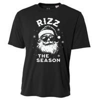 Rizz The Season Santa Claus Rizzmas Funny Christmas Cooling Performance Crew T-Shirt