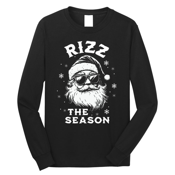 Rizz The Season Santa Claus Rizzmas Funny Christmas Long Sleeve Shirt