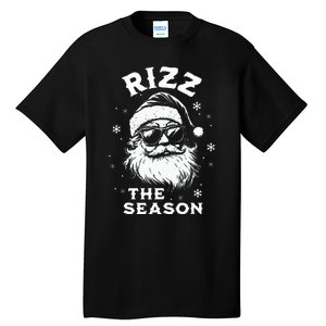 Rizz The Season Santa Claus Rizzmas Funny Christmas Tall T-Shirt