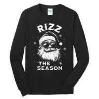 Rizz The Season Santa Claus Rizzmas Funny Christmas Tall Long Sleeve T-Shirt