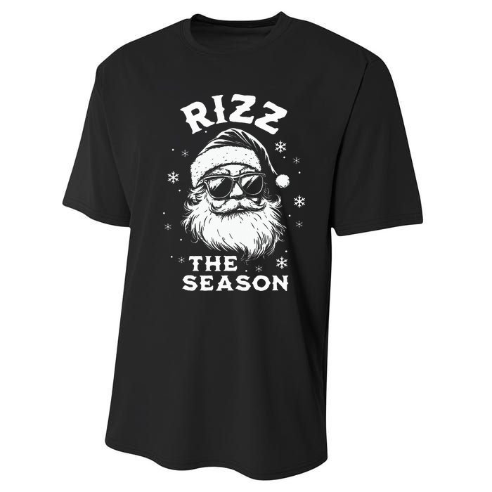 Rizz The Season Santa Claus Rizzmas Funny Christmas Performance Sprint T-Shirt