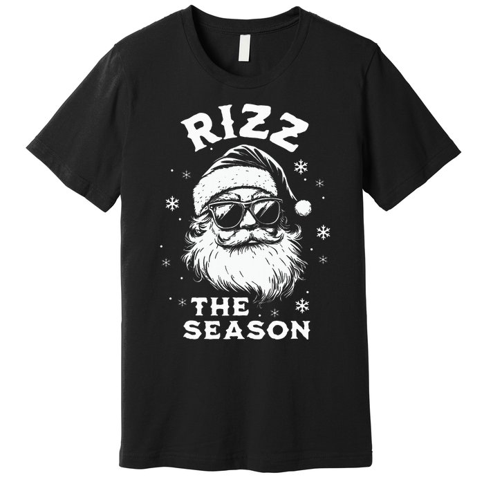 Rizz The Season Santa Claus Rizzmas Funny Christmas Premium T-Shirt