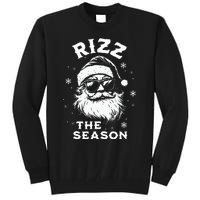 Rizz The Season Santa Claus Rizzmas Funny Christmas Tall Sweatshirt