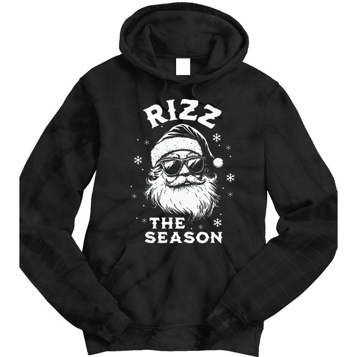 Rizz The Season Santa Claus Rizzmas Funny Christmas Tie Dye Hoodie