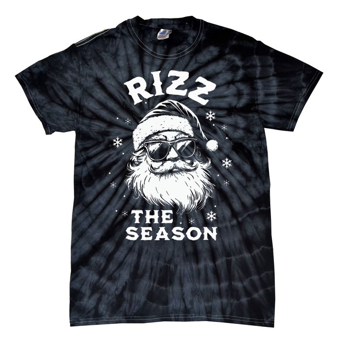 Rizz The Season Santa Claus Rizzmas Funny Christmas Tie-Dye T-Shirt