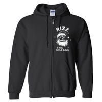 Rizz The Season Santa Claus Rizzmas Funny Christmas Full Zip Hoodie