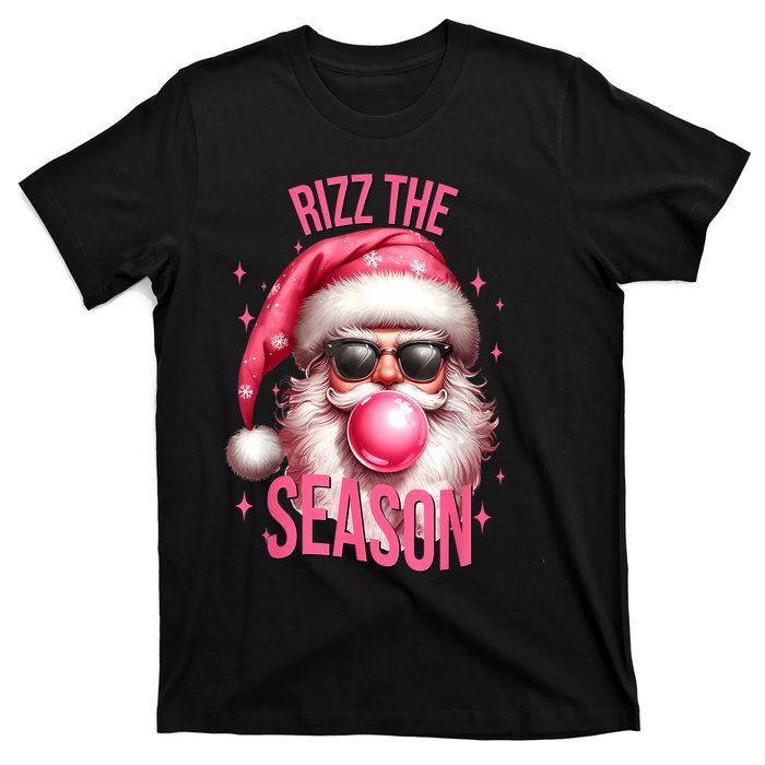 Rizz The Season Funny Christmas Rizzmas Santa Rizzler T-Shirt