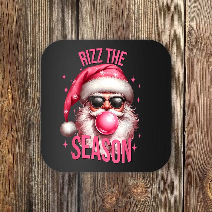 Rizz The Season Funny Christmas Rizzmas Santa Rizzler Coaster