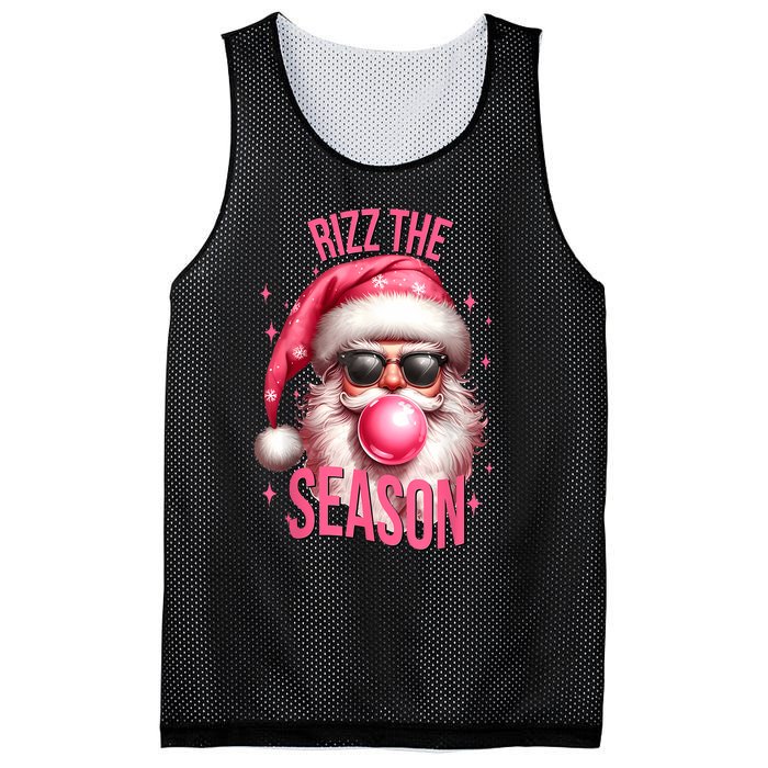 Rizz The Season Funny Christmas Rizzmas Santa Rizzler Mesh Reversible Basketball Jersey Tank