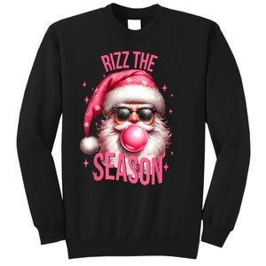 Rizz The Season Funny Christmas Rizzmas Santa Rizzler Tall Sweatshirt