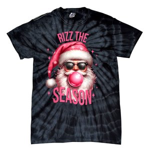 Rizz The Season Funny Christmas Rizzmas Santa Rizzler Tie-Dye T-Shirt