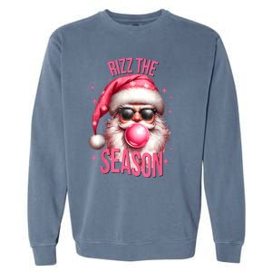 Rizz The Season Funny Christmas Rizzmas Santa Rizzler Garment-Dyed Sweatshirt