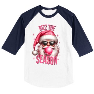 Rizz The Season Funny Christmas Rizzmas Santa Rizzler Baseball Sleeve Shirt