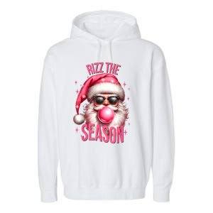 Rizz The Season Funny Christmas Rizzmas Santa Rizzler Garment-Dyed Fleece Hoodie