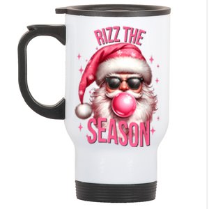 Rizz The Season Funny Christmas Rizzmas Santa Rizzler Stainless Steel Travel Mug