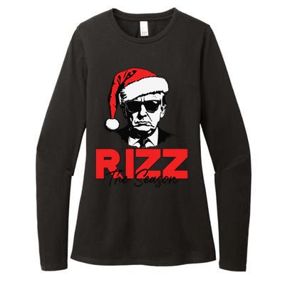 Rizz The Season Christmas Humorous Trump 2024 Santa Rizzler Gift Womens CVC Long Sleeve Shirt