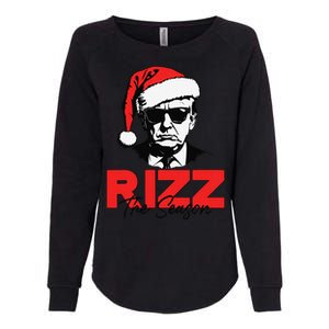 Rizz The Season Christmas Humorous Trump 2024 Santa Rizzler Gift Womens California Wash Sweatshirt