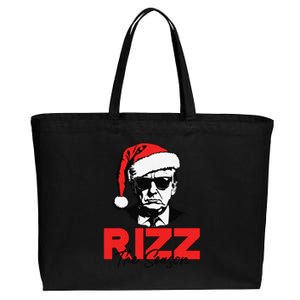 Rizz The Season Christmas Humorous Trump 2024 Santa Rizzler Gift Cotton Canvas Jumbo Tote