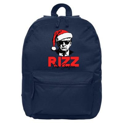 Rizz The Season Christmas Humorous Trump 2024 Santa Rizzler Gift 16 in Basic Backpack