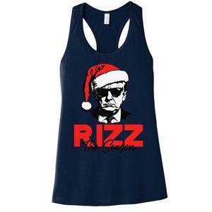 Rizz The Season Christmas Humorous Trump 2024 Santa Rizzler Gift Women's Racerback Tank