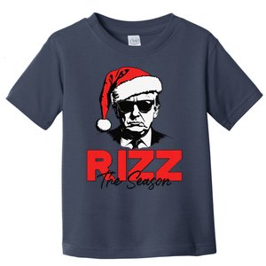 Rizz The Season Christmas Humorous Trump 2024 Santa Rizzler Gift Toddler T-Shirt