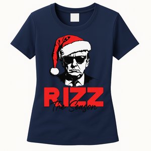 Rizz The Season Christmas Humorous Trump 2024 Santa Rizzler Gift Women's T-Shirt