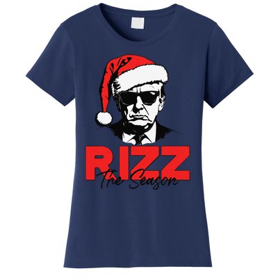 Rizz The Season Christmas Humorous Trump 2024 Santa Rizzler Gift Women's T-Shirt