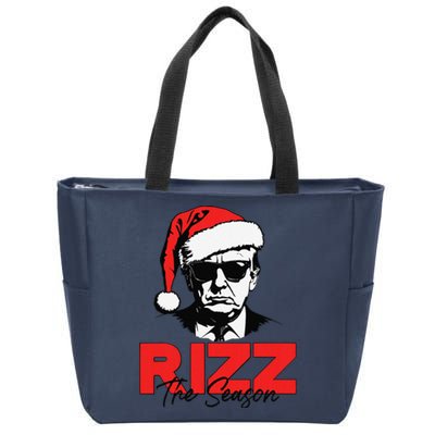 Rizz The Season Christmas Humorous Trump 2024 Santa Rizzler Gift Zip Tote Bag