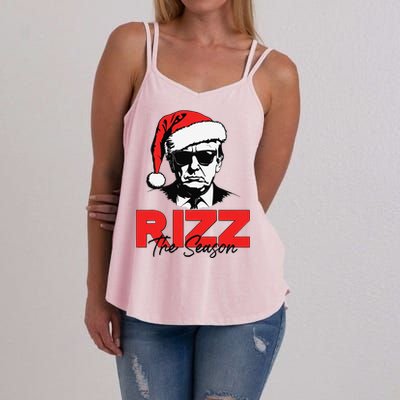 Rizz The Season Christmas Humorous Trump 2024 Santa Rizzler Gift Women's Strappy Tank