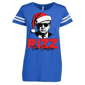 Rizz The Season Christmas Humorous Trump 2024 Santa Rizzler Gift Enza Ladies Jersey Football T-Shirt